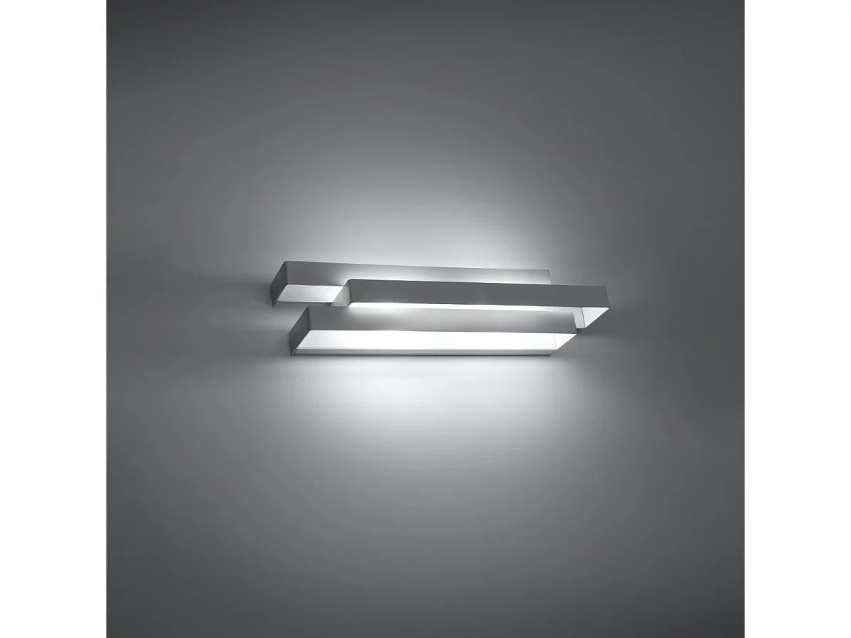 Appliques Glacier moderne en acier - 2 sources lumineuses 3000K - L.42 x H.10 cm - blanc