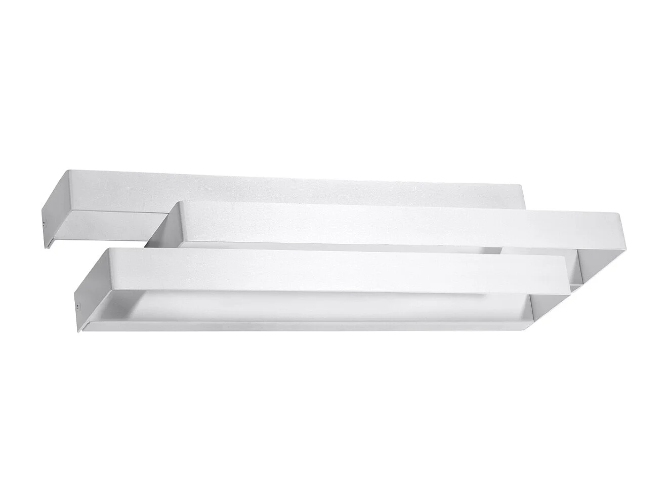 Appliques Glacier moderne en acier - 2 sources lumineuses 3000K - L.42 x H.10 cm - blanc