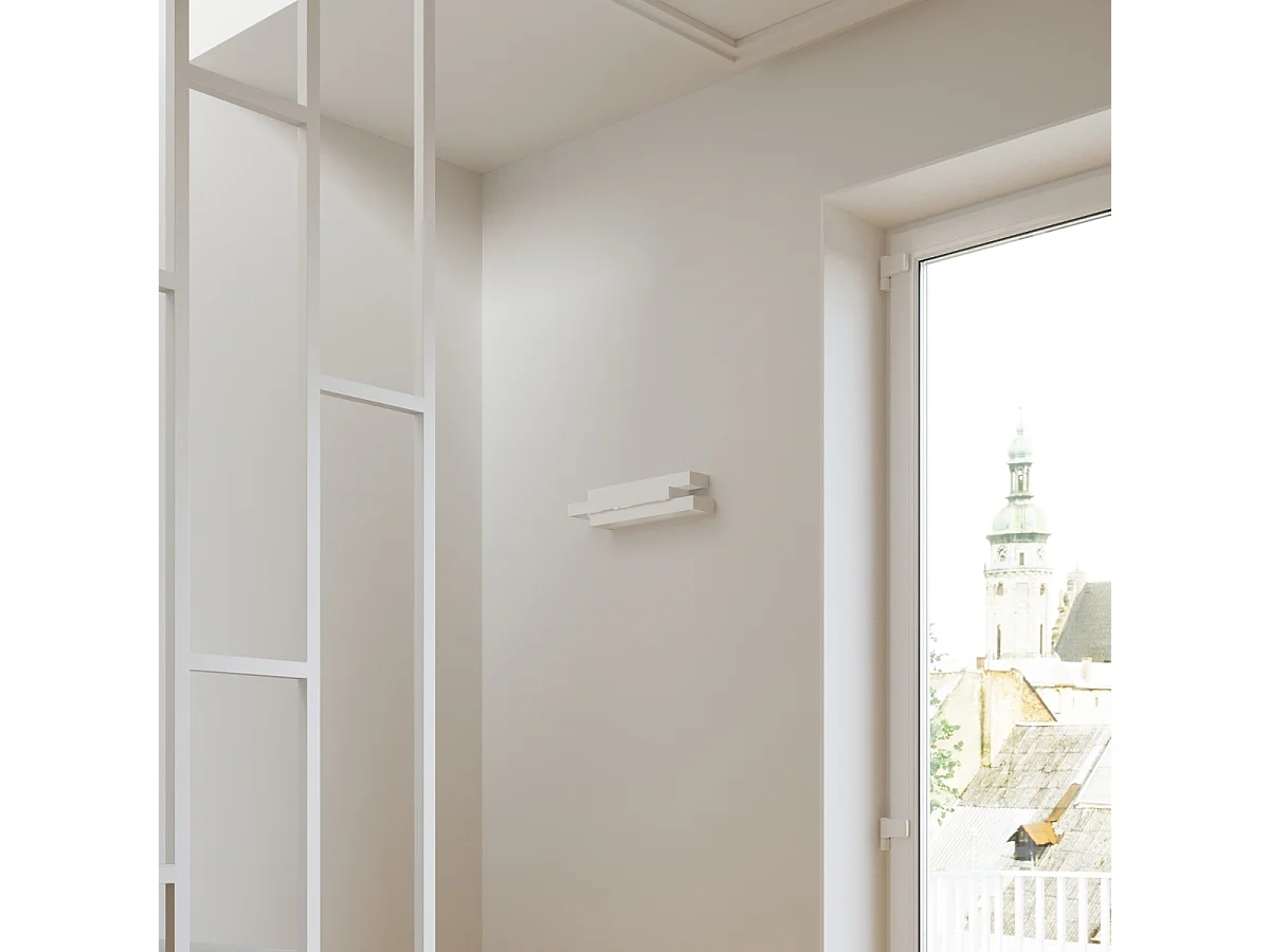 Appliques Glacier moderne en acier - 2 sources lumineuses 3000K - L.42 x H.10 cm - blanc