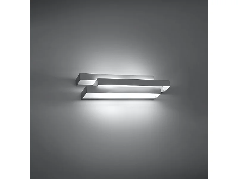 Appliques Glacier moderne en acier - 2 sources lumineuses 3000K - L.42 x H.10 cm - blanc