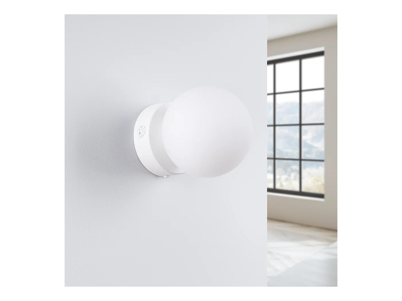 Applique Zynfi moderne en acier/verre - 1 sources lumineuses 3000K - L.12 x H.12 cm - blanc