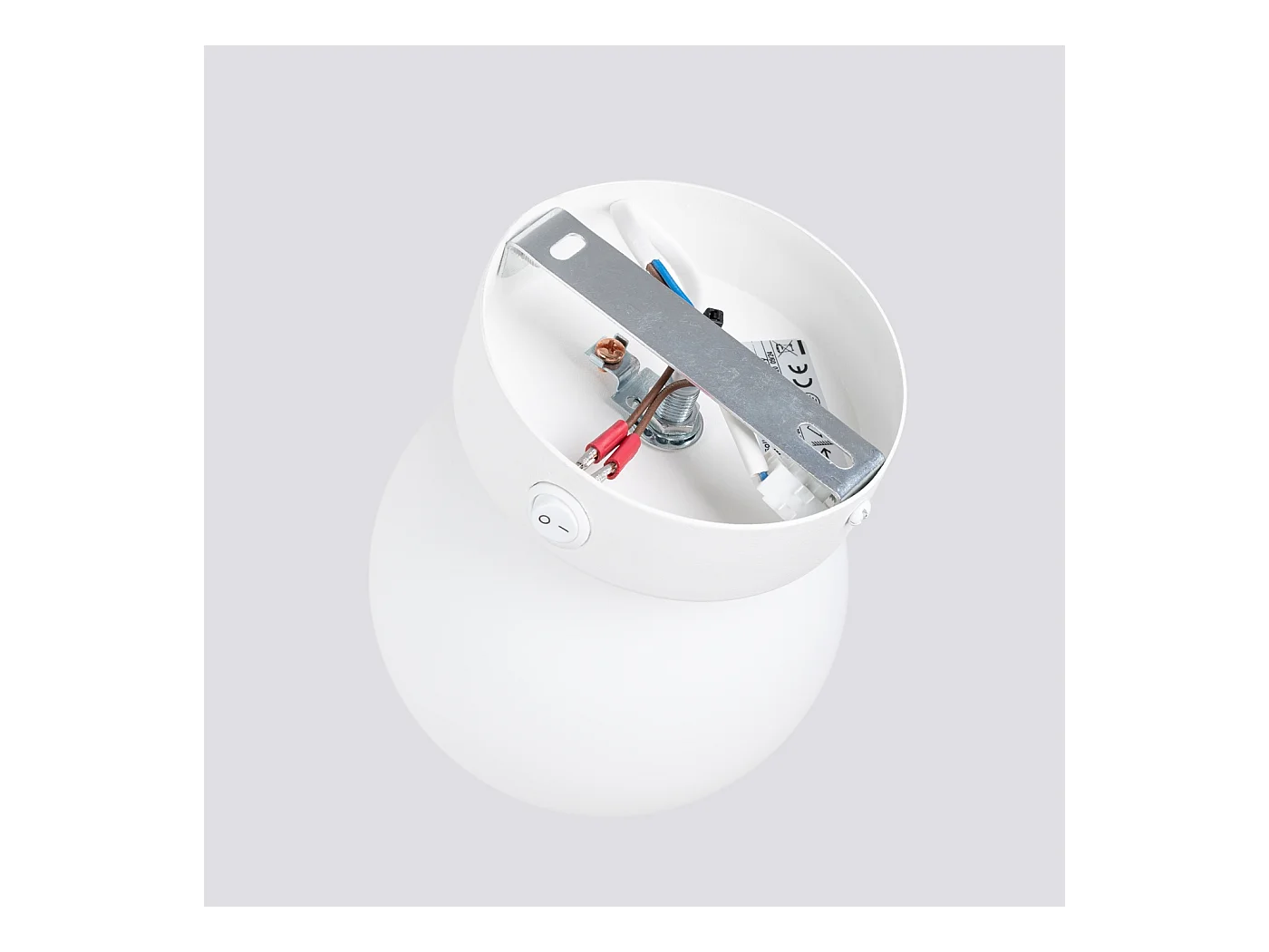 Applique Zynfi moderne en acier/verre - 1 sources lumineuses 3000K - L.12 x H.12 cm - blanc