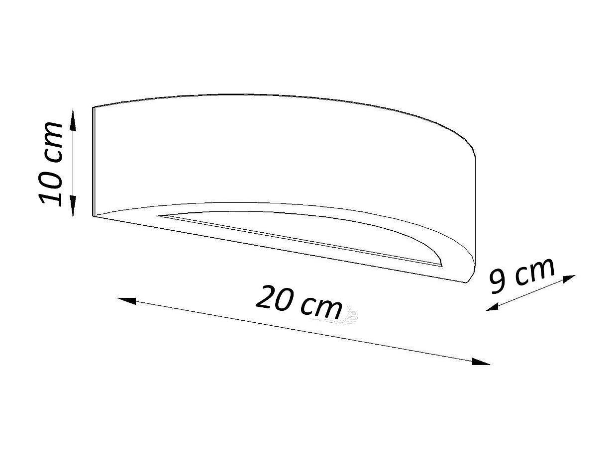 Appliques Gloim moderne en céramique - 1 sources lumineuses 3000K - L.20 x H.10 cm - blanc