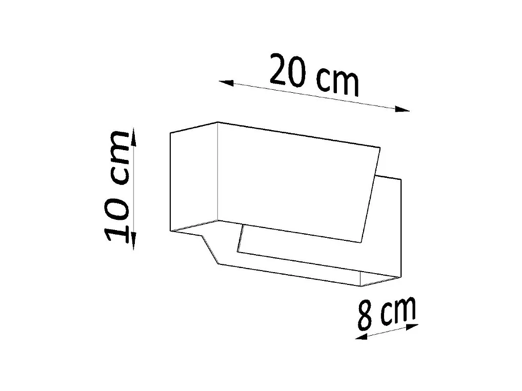 Wandlampen Foldeko modern aus  Stahl - 1 lichtquellen 3000K - L.20 x H. cm - Weiß
