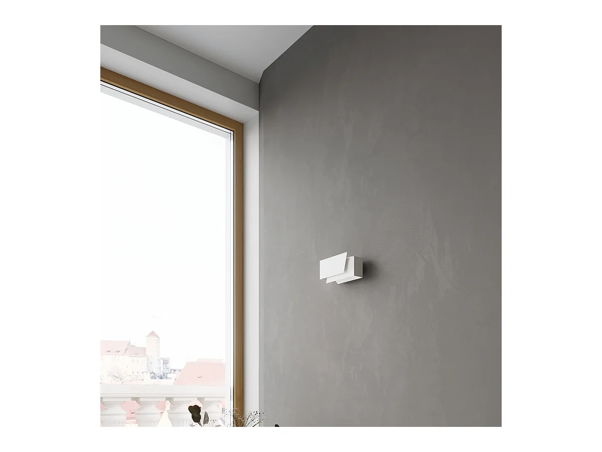 Wandlampen Foldeko modern aus  Stahl - 1 lichtquellen 3000K - L.20 x H. cm - Weiß