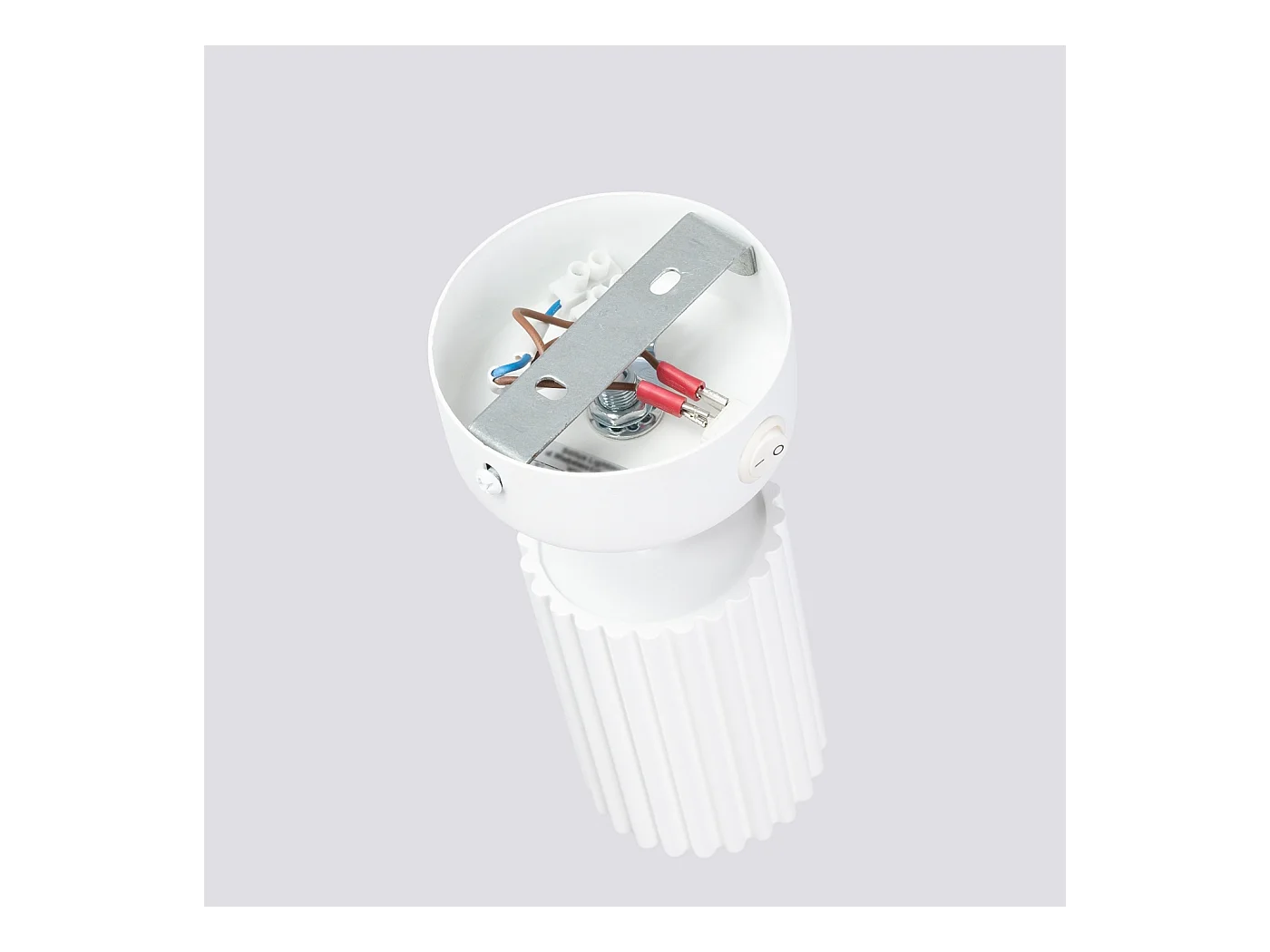 Wandleuchte Gloow minimalistisch aus  Aluminium - 1 lichtquellen 3000K - L.8 x H. cm - Weiß