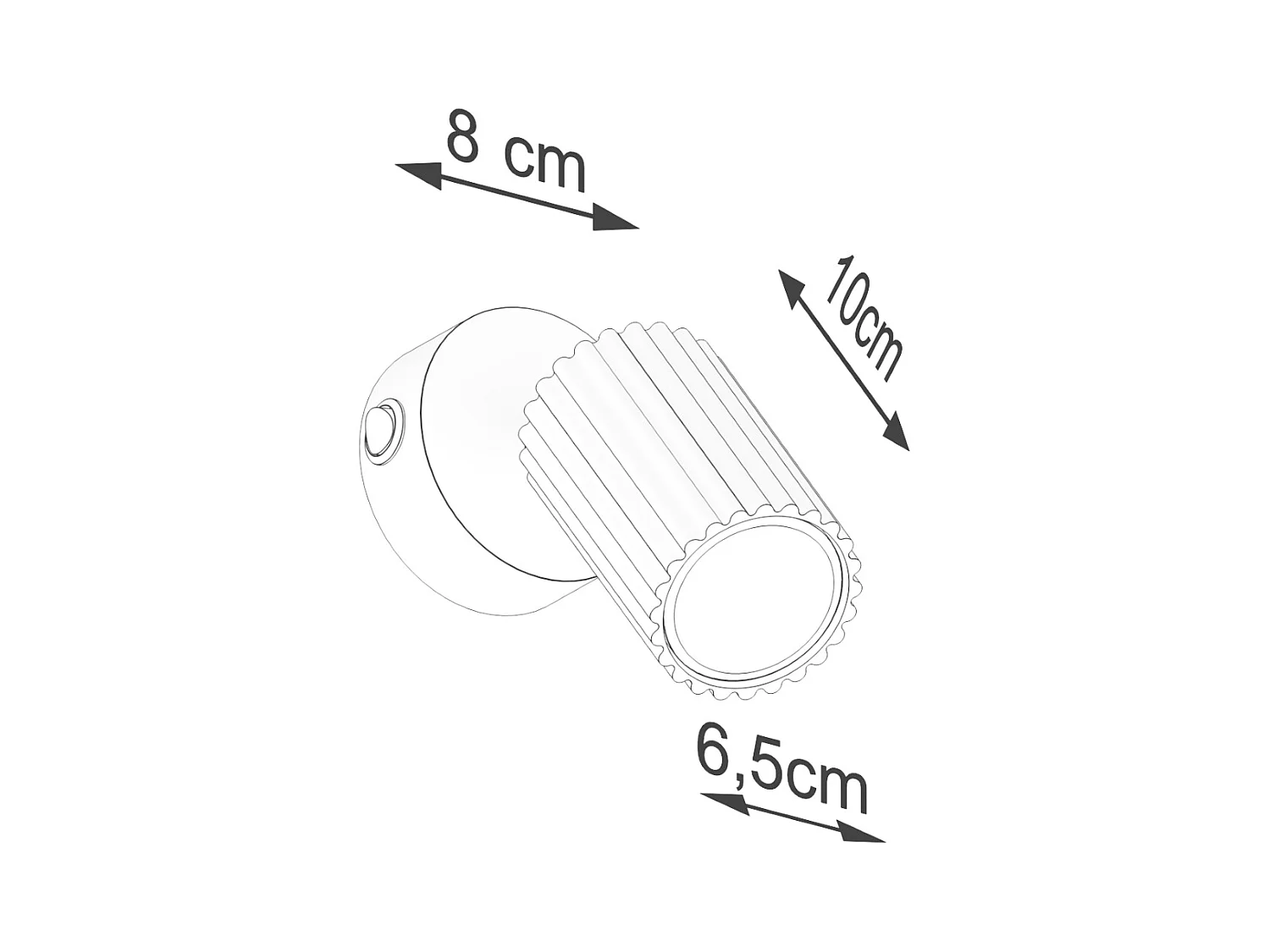 Wandleuchte Gloow minimalistisch aus  Aluminium - 1 lichtquellen 3000K - L.8 x H. cm - Weiß