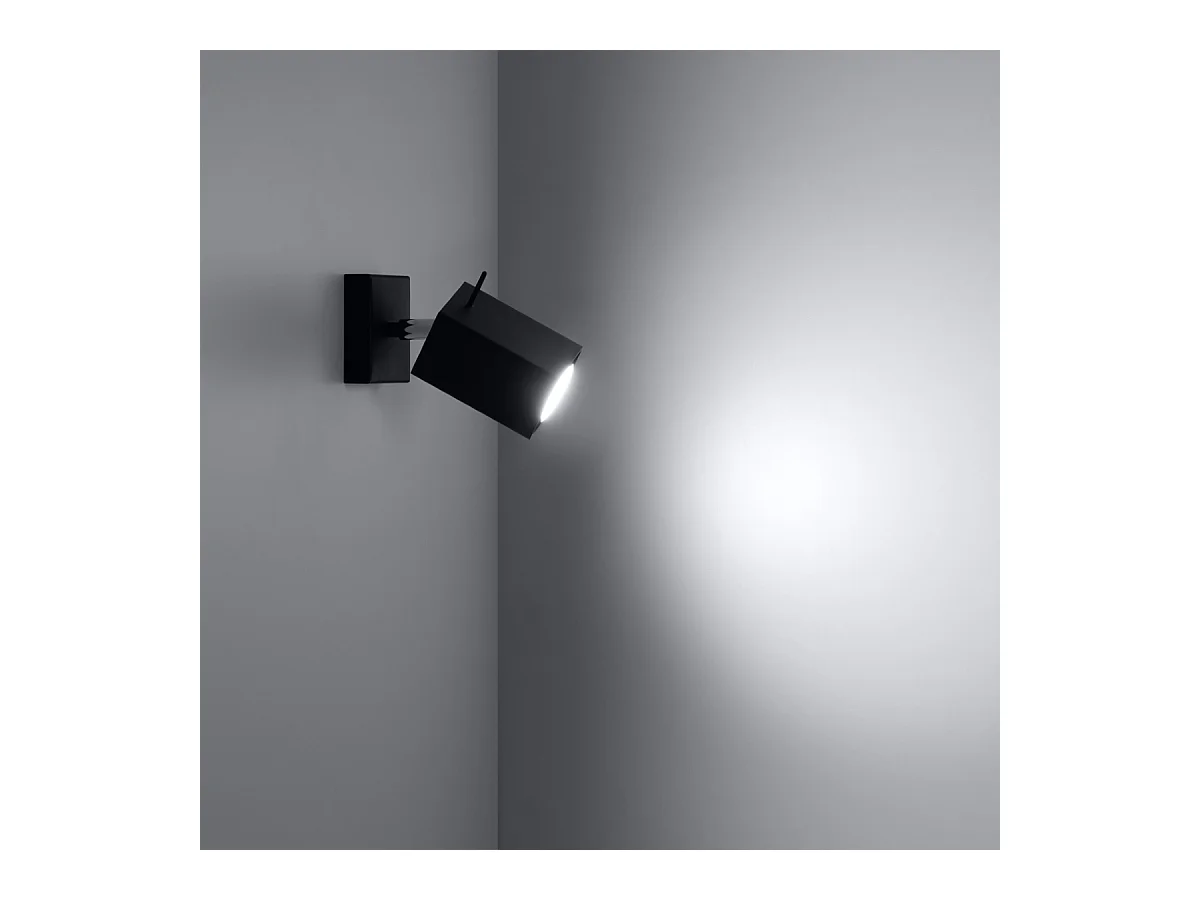 Wandlampen Briow modern van  - 1 lichtbronnen 4000K - L.8 x H.8 cm - zwart