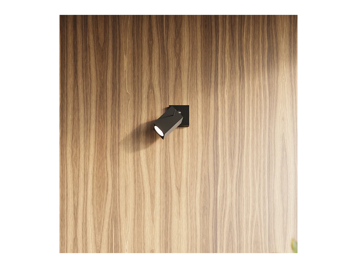 Wandlampen Briow modern van  - 1 lichtbronnen 4000K - L.8 x H.8 cm - zwart