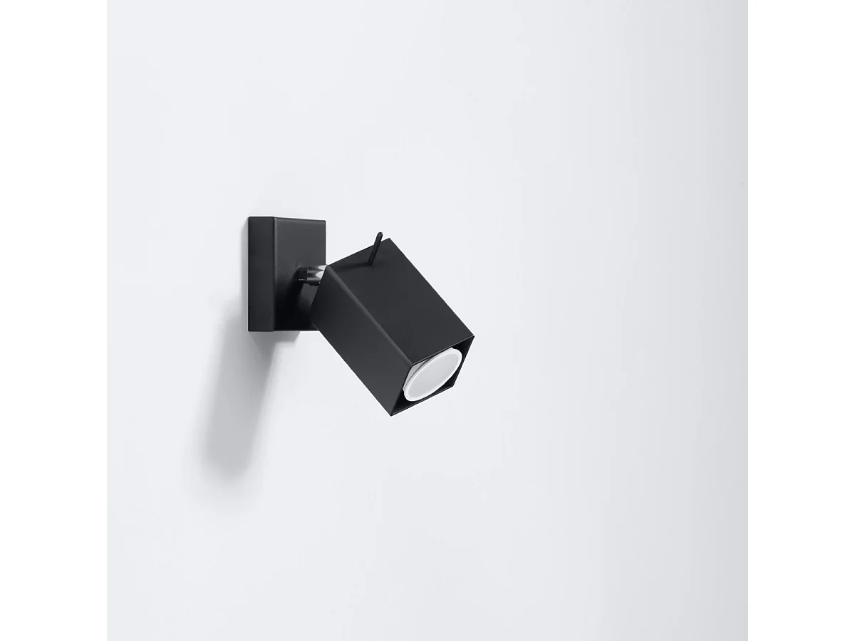 Appliques Briow moderne en acier - 1 sources lumineuses 4000K - L.8 x H.8 cm - noir