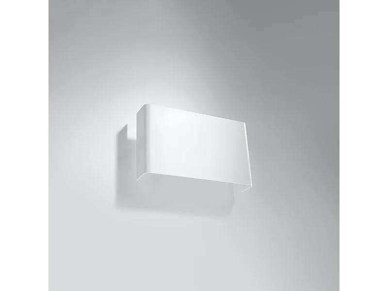 Lampade da parete Overaqua moderno di acciaio - 2 sorgenti luminose 4000K - L.25 x A.15 cm - bianco