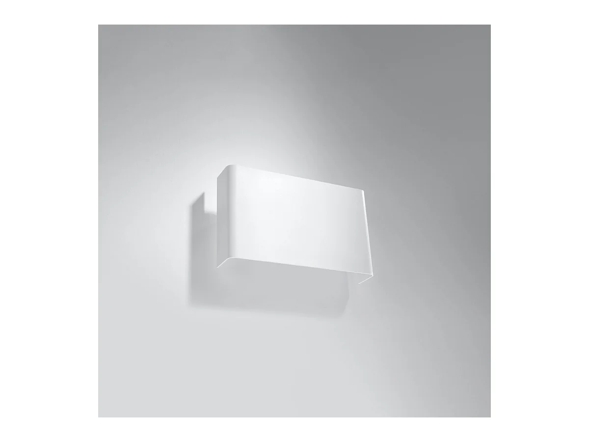 Lampade da parete Overaqua moderno di acciaio - 2 sorgenti luminose 4000K - L.25 x A.15 cm - bianco