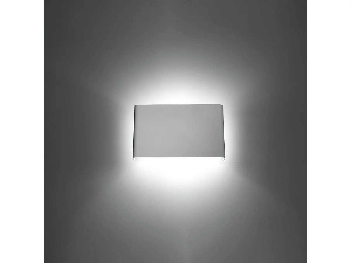 Appliques Overaqua moderne en acier - 2 sources lumineuses 4000K - L.25 x H.15 cm - blanc