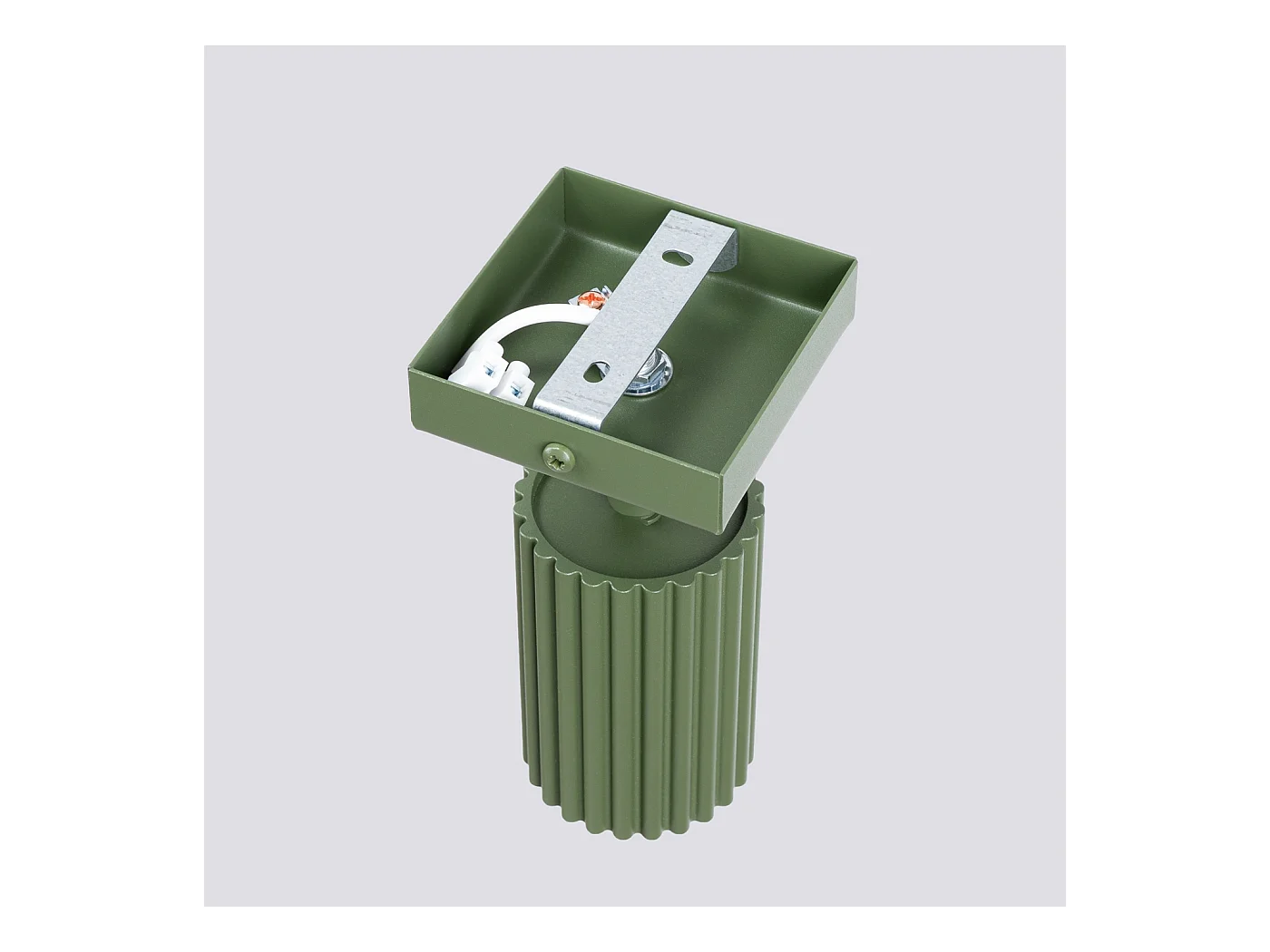 Wandleuchte Gloow minimalistisch aus  Aluminium - 1 lichtquellen 3000K - L.8 x H. cm - olivgrün