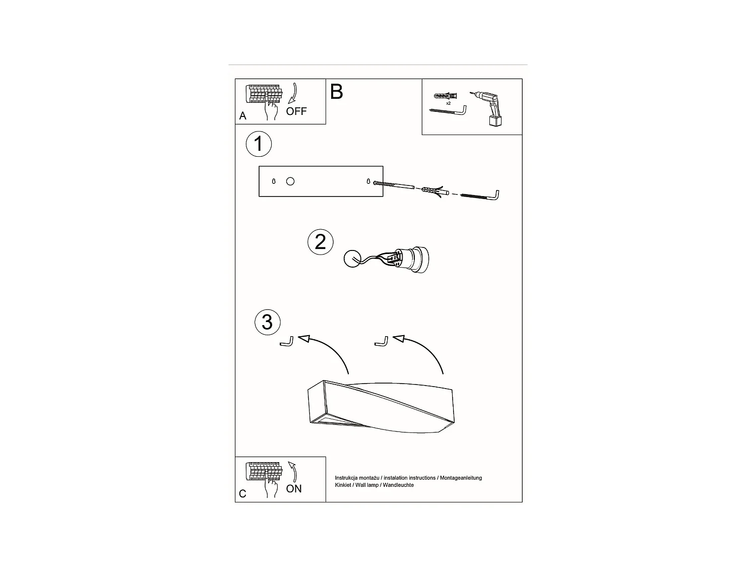 Wandlampen Sigmonix modern van  - 1 lichtbronnen 3000K - L.42 x H.14 cm - grijs