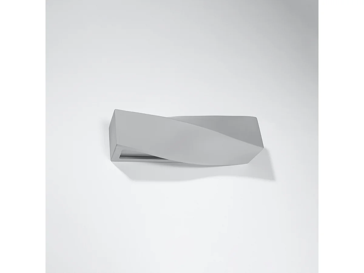 Appliques Sigmonix moderne en céramique/verre - 1 sources lumineuses 3000K - L.42 x H.14 cm - gris