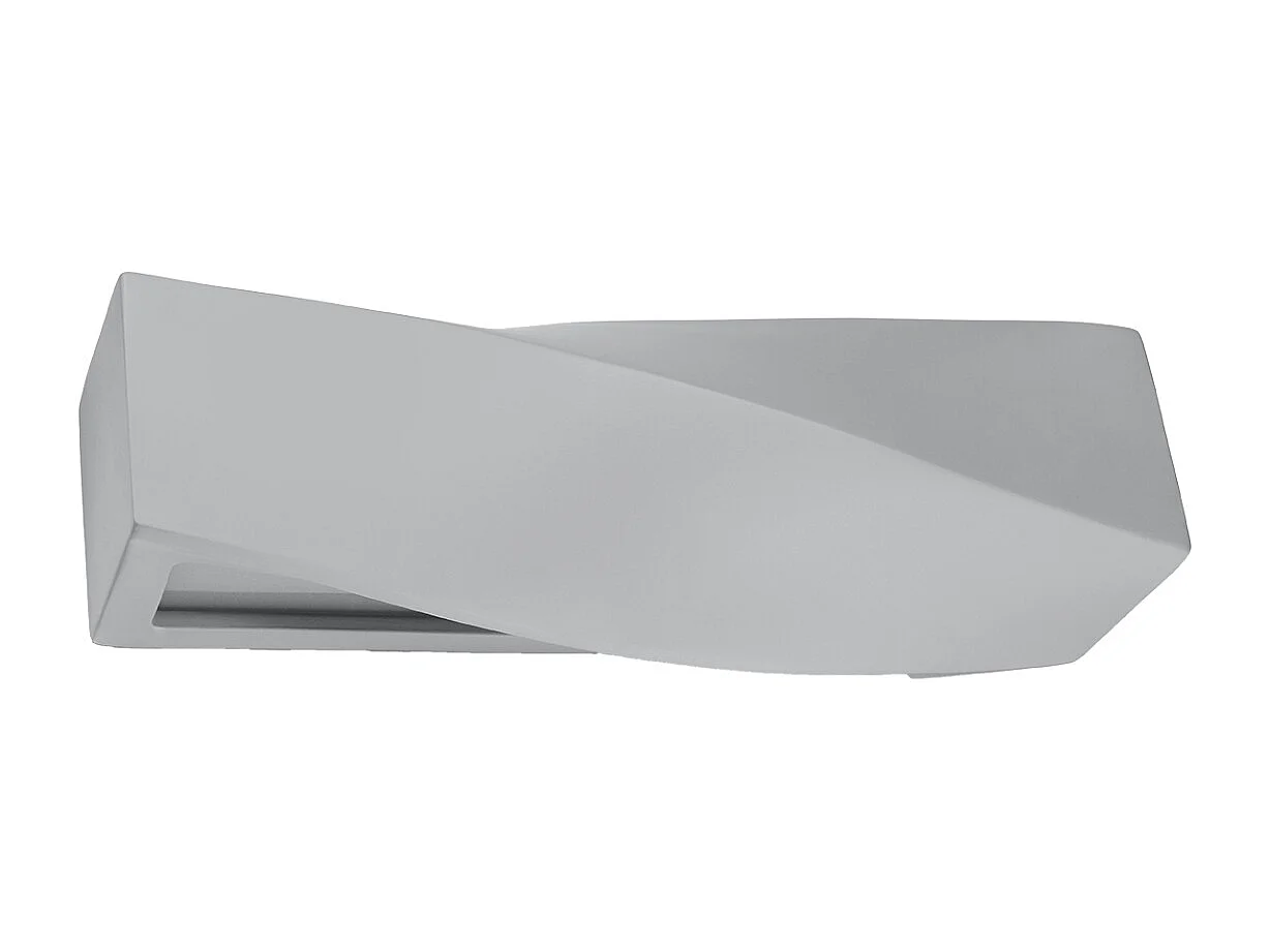 Appliques Sigmonix moderne en céramique/verre - 1 sources lumineuses 3000K - L.42 x H.14 cm - gris