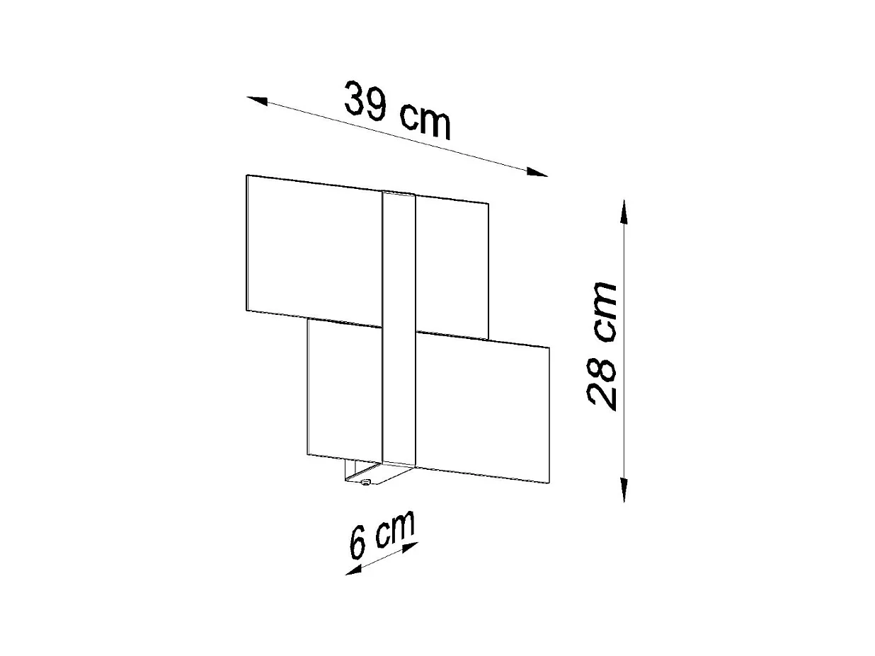 Lampade da parete Verre moderno di acciaio/vetro - 2 sorgenti luminose 3000K - L.39 x A.28 cm - bianco