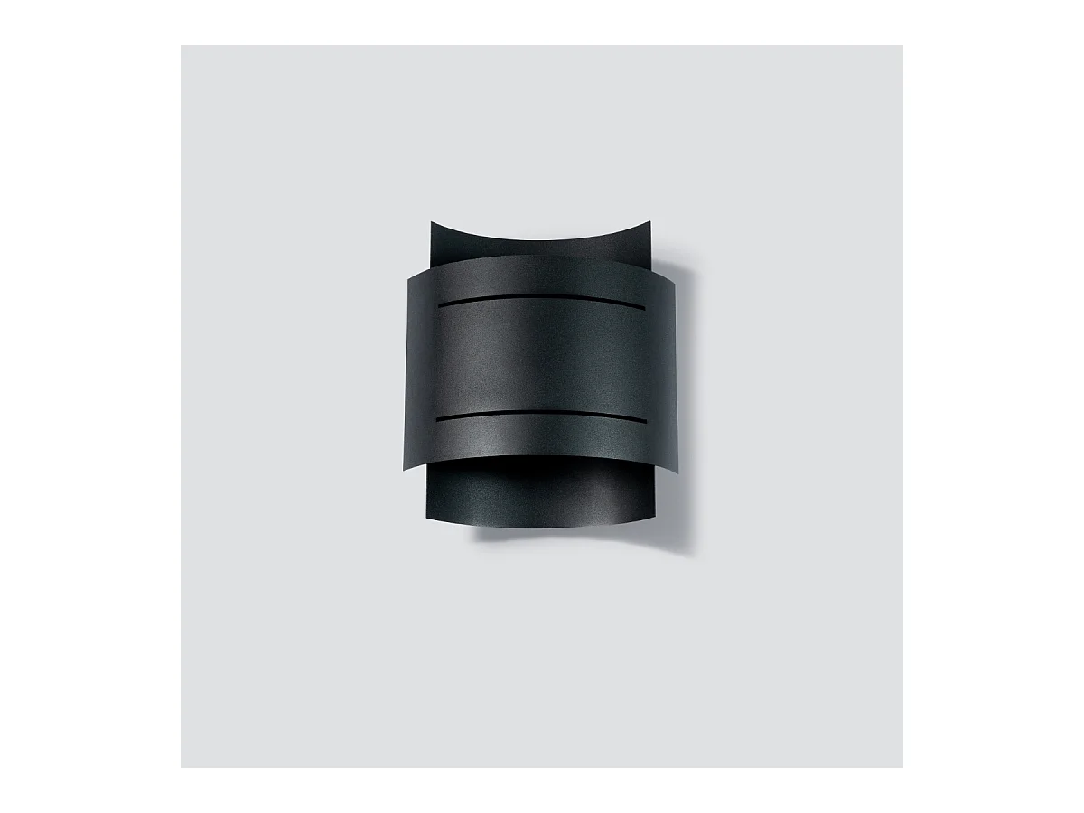 Wandlampen Ignisra modern aus  Stahl - 1 lichtquellen 3000K - L.21 x H. cm - Schwarz