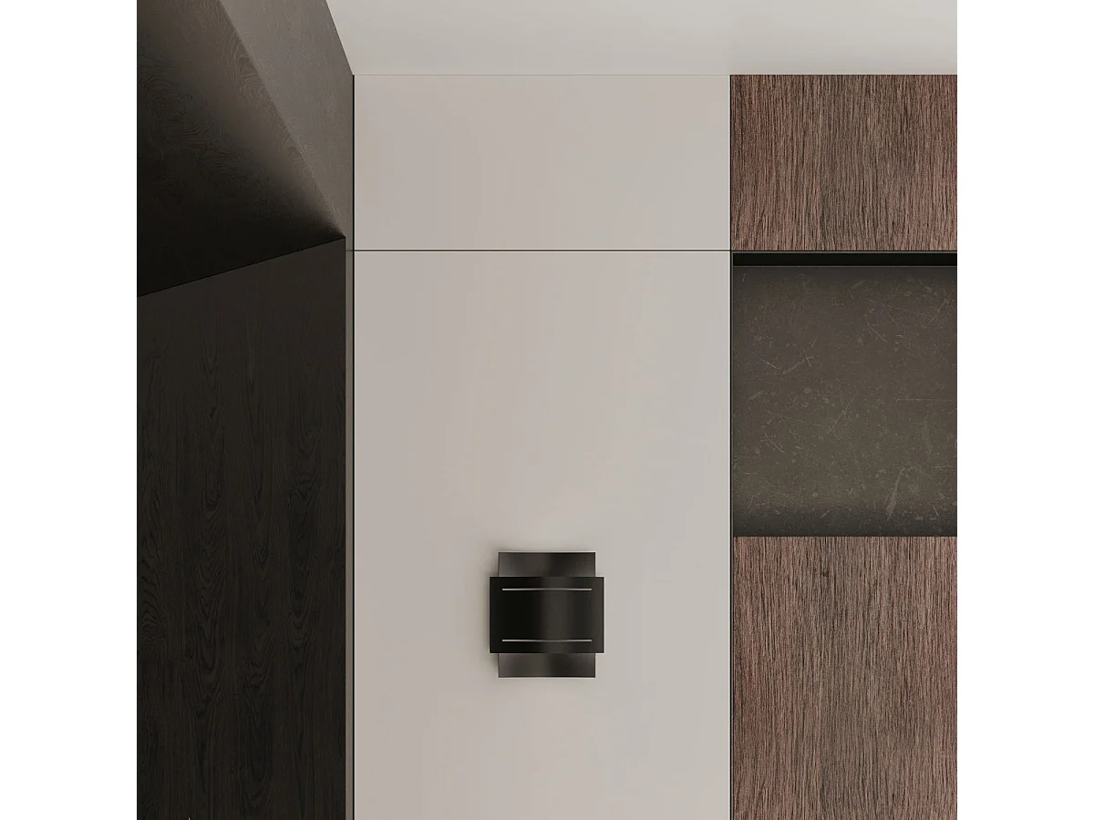 Appliques Ignisra moderne en acier - 1 sources lumineuses 3000K - L.21 x H.23 cm - noir