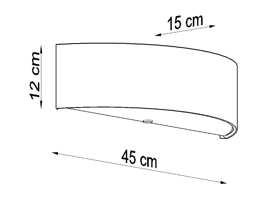 Appliques Kalmaris minimaliste en tissu/verre/acier - 2 sources lumineuses 4000K - L.45 x H.12 cm - noir