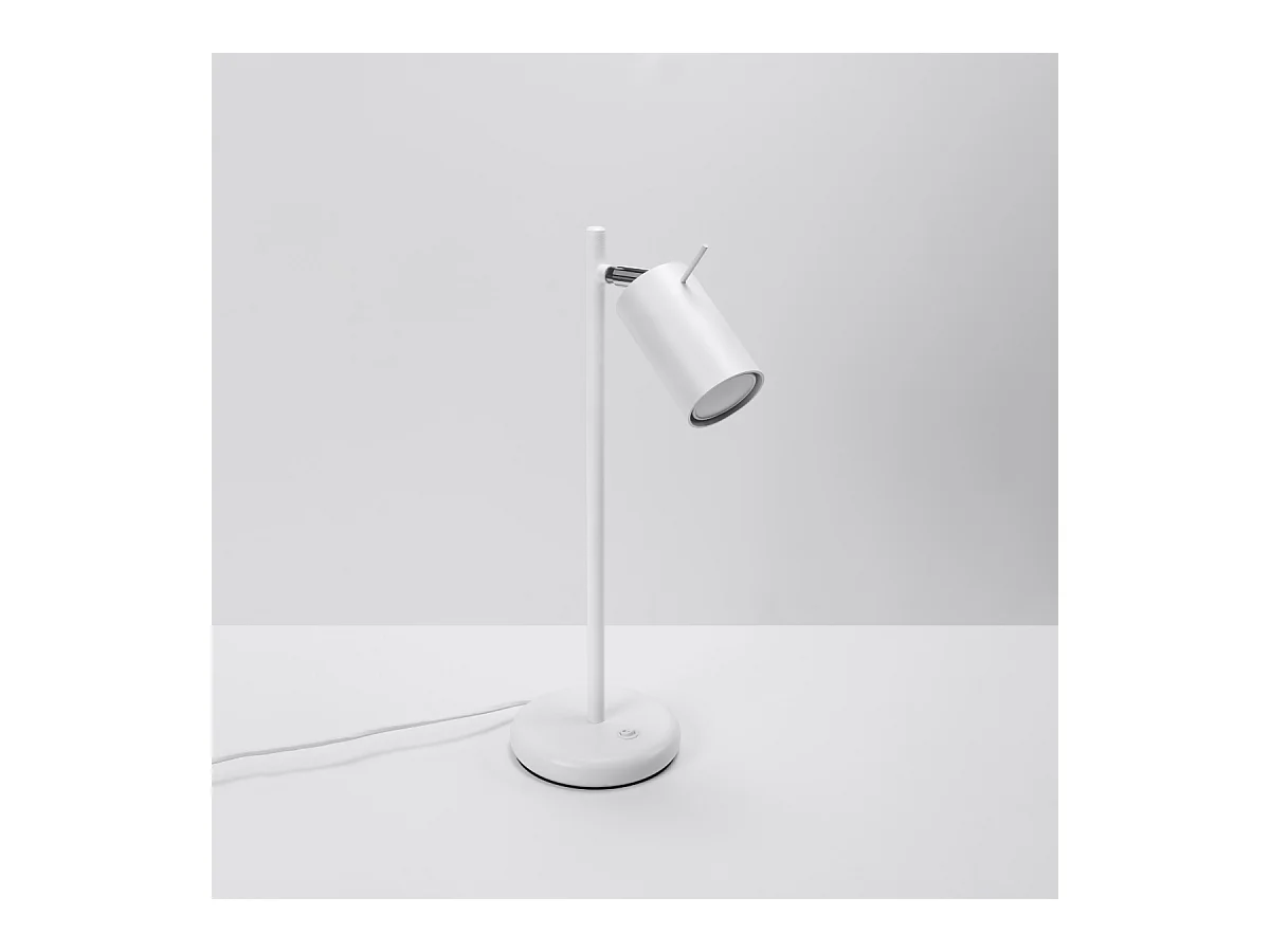 Lampy biurkowe nowoczesny Briix, stal - 1 źródło światła 3000K - L.14.5 x H.43 cm - biały