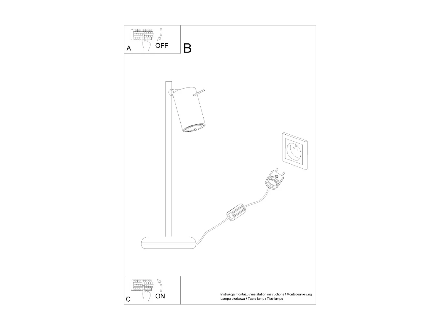 Lampes de bureau Briix moderne en acier - 1 sources lumineuses 3000K - L.14,5 x H.43 cm - blanc