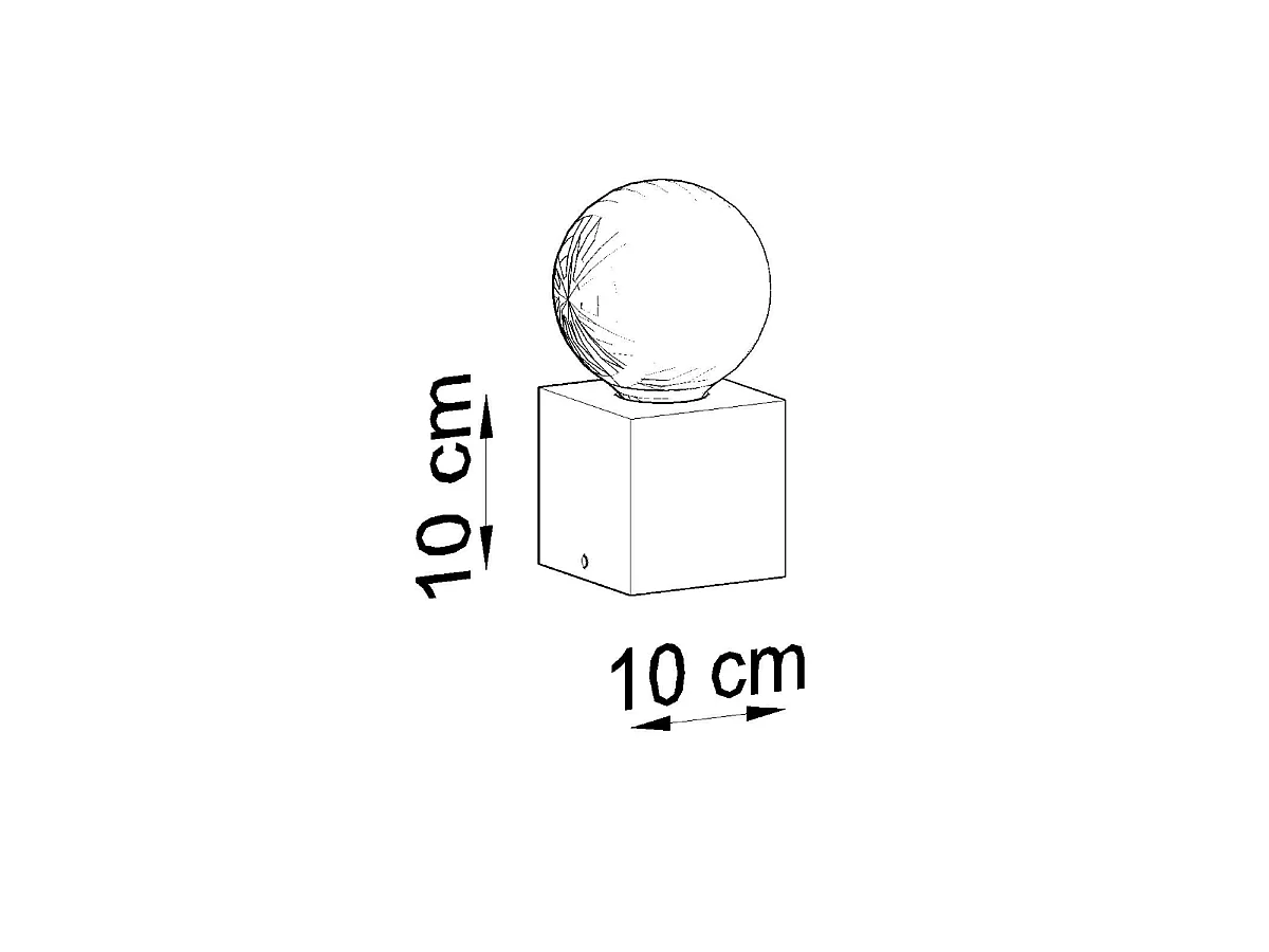 Bureaulampen Zxina industrieel van  - 1 lichtbronnen 3000K - L.10 x H.10 cm - grijs