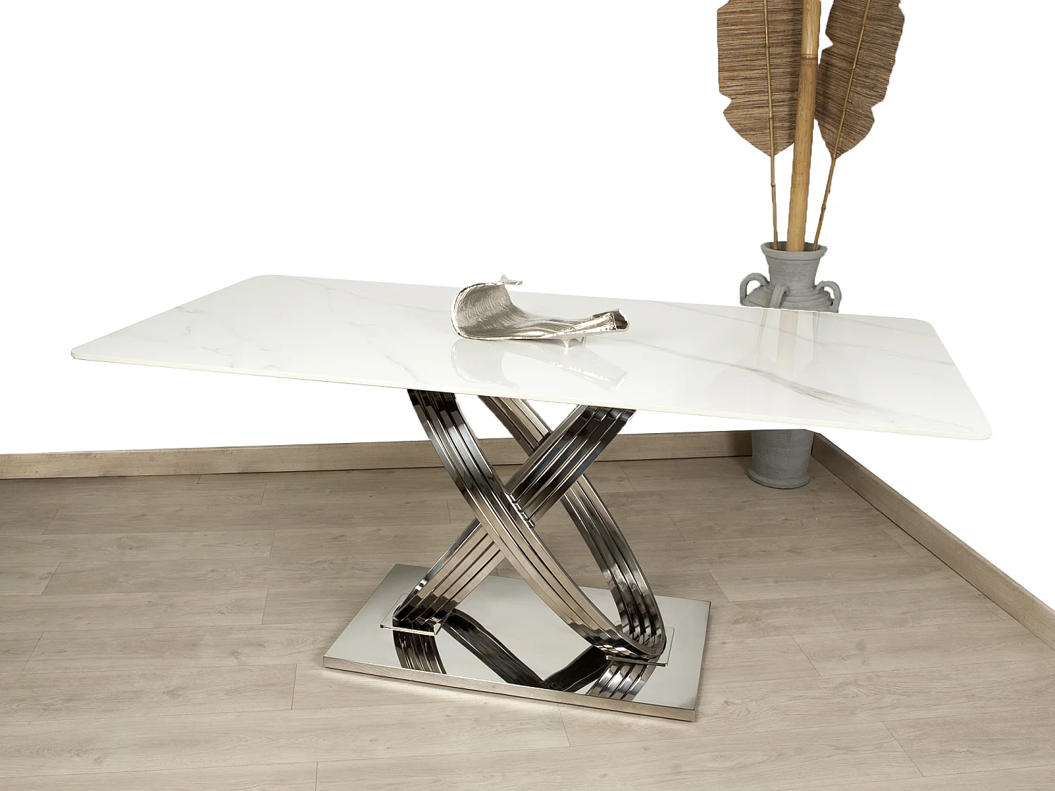 MESA ACERO INOX PLATEADO TAPA MARMOL ARTIFICIALdale un toque diferente a tu hogar