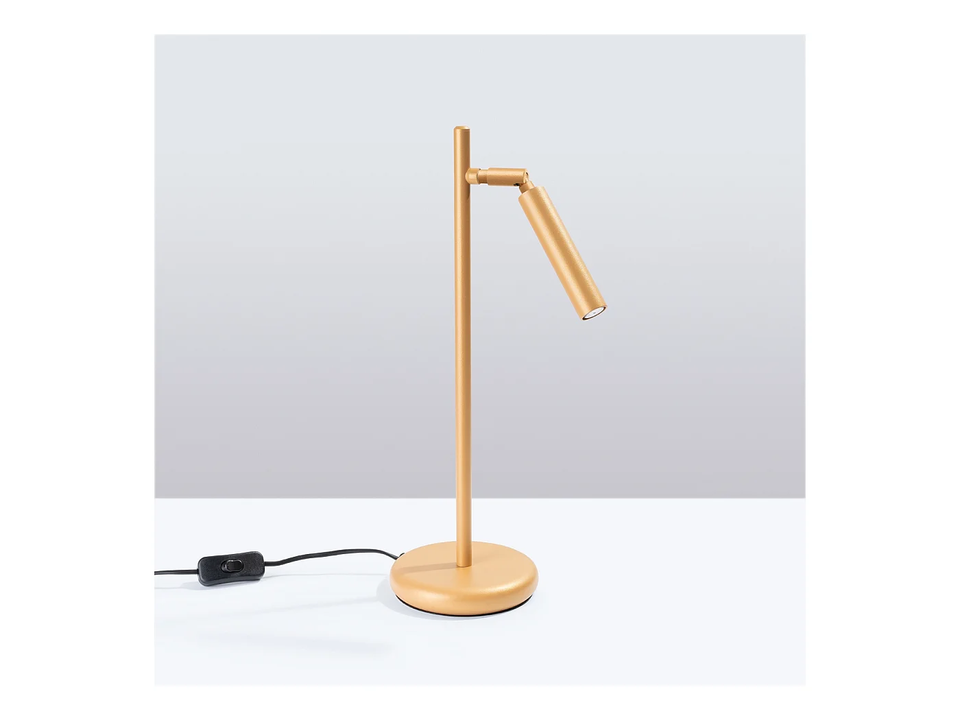 Lampa biurkowa nowoczesny Brill, stal - 1 źródło światła 3000K - L.14 x H.43 cm - złoty