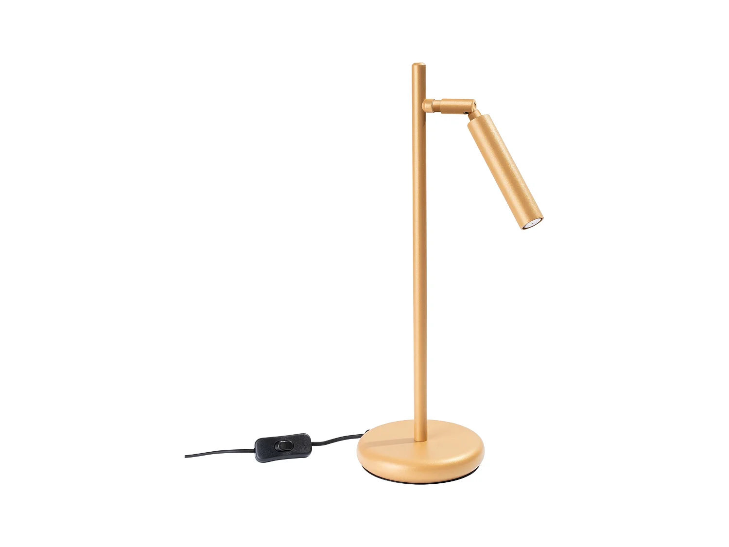 Lampa biurkowa nowoczesny Brill, stal - 1 źródło światła 3000K - L.14 x H.43 cm - złoty