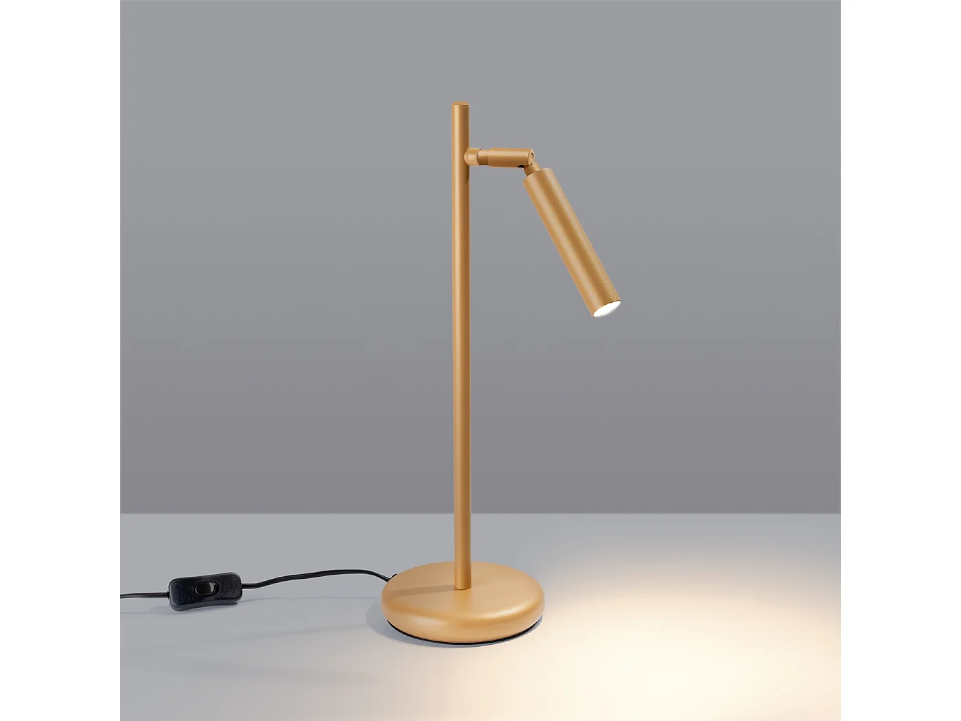 Lampe de bureau Brill moderne en acier - 1 sources lumineuses 3000K - L.14 x H.43 cm - doré