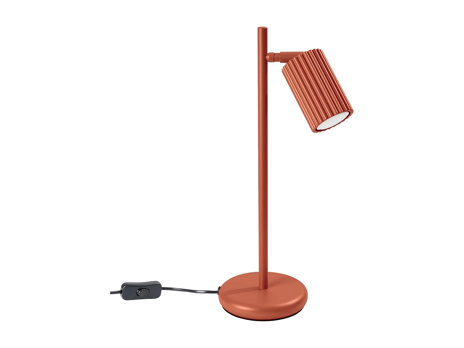 Lampe de bureau Gloow minimaliste en aluminium - 1 sources lumineuses 3000K - L.14,5 x H.43 cm - ocre rouge