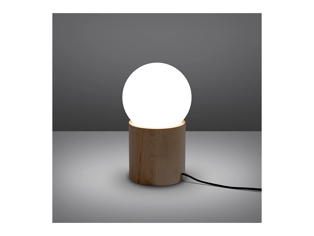 Lampy biurkowe nowoczesny Lust, drewno - 1 źródło światła 3000K - L.12 x H.21 cm - naturalne drewno