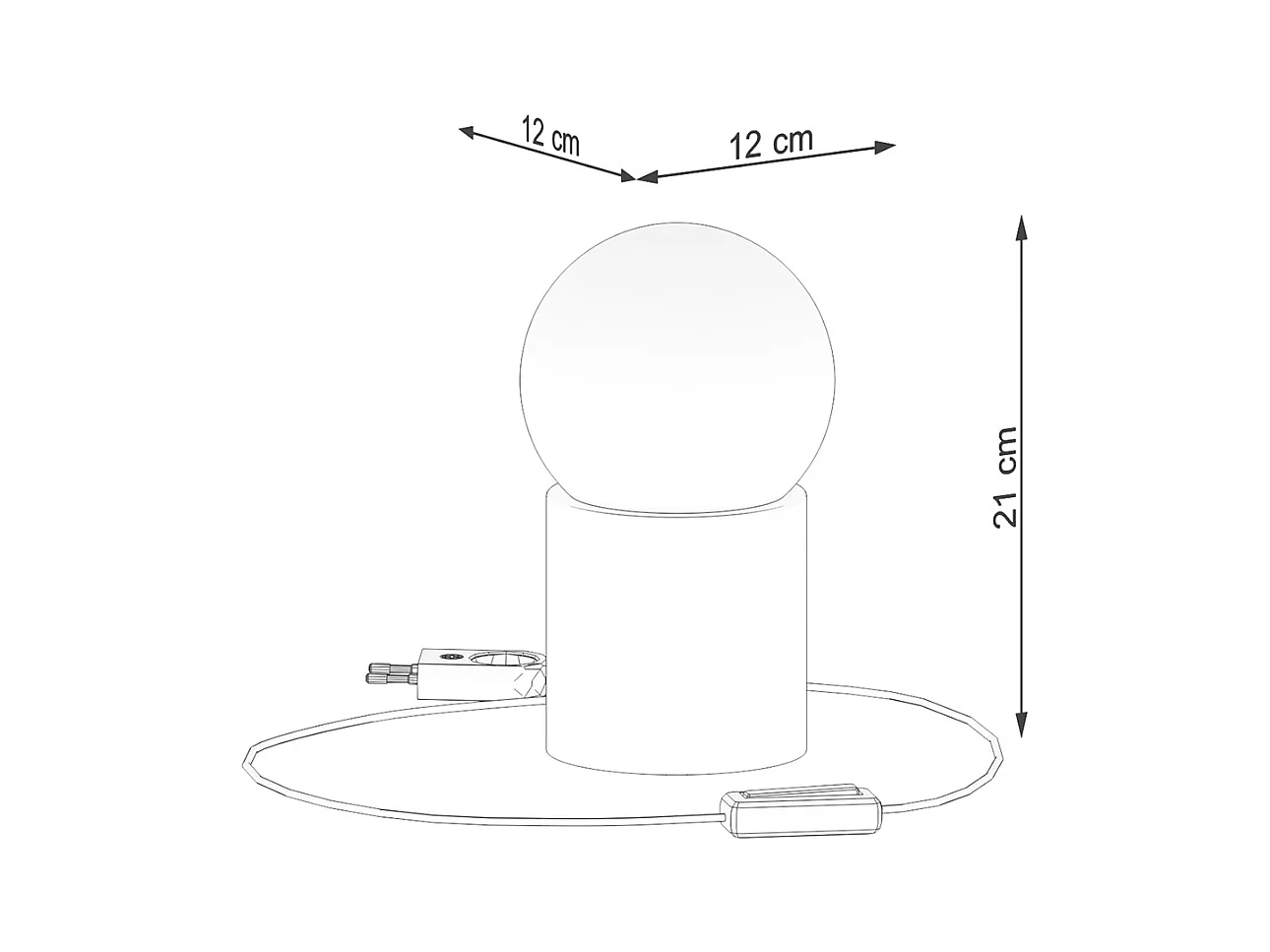 Lampy biurkowe nowoczesny Lust, drewno - 1 źródło światła 3000K - L.12 x H.21 cm - naturalne drewno