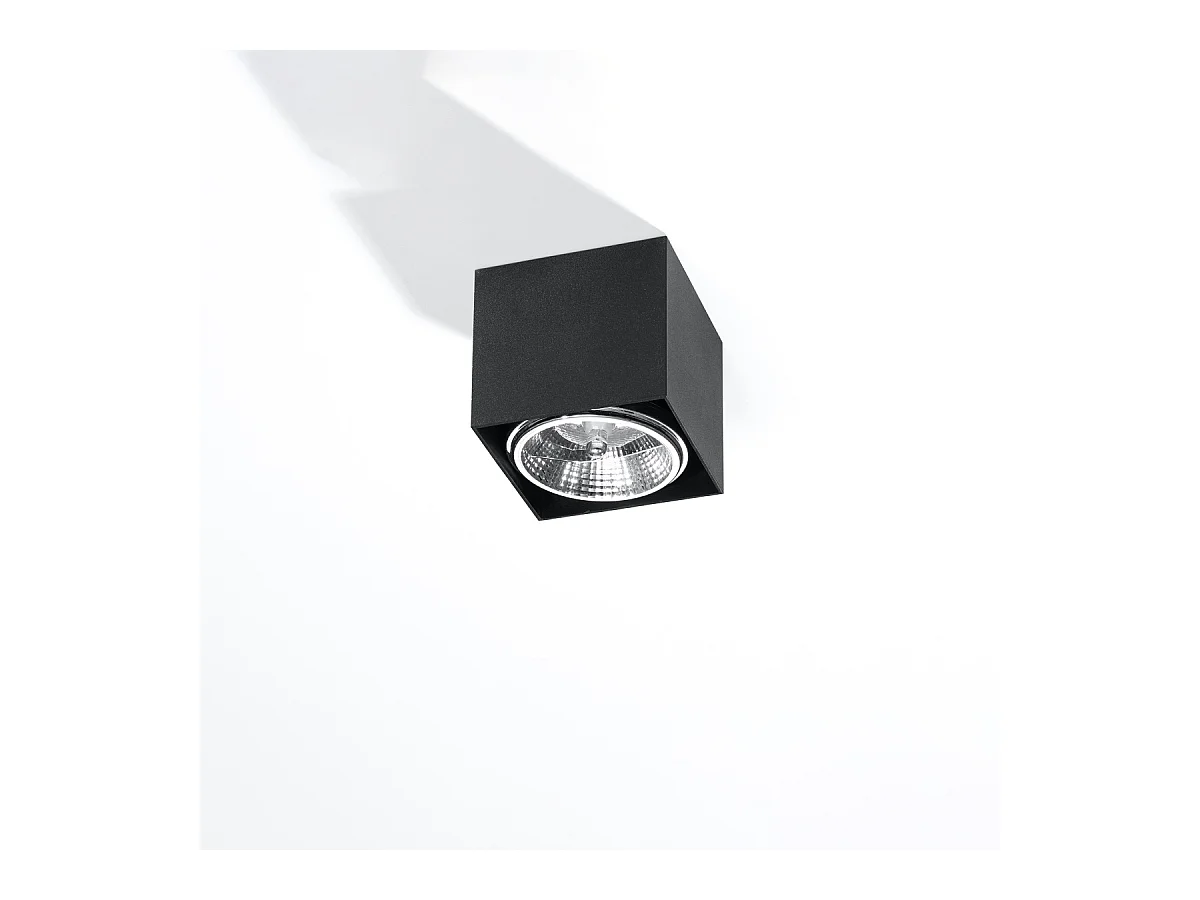 Lampade da soffitto Nexiflex moderno di alluminio - 1 sorgenti luminose 3000K - L.12 x A.11 cm - nero
