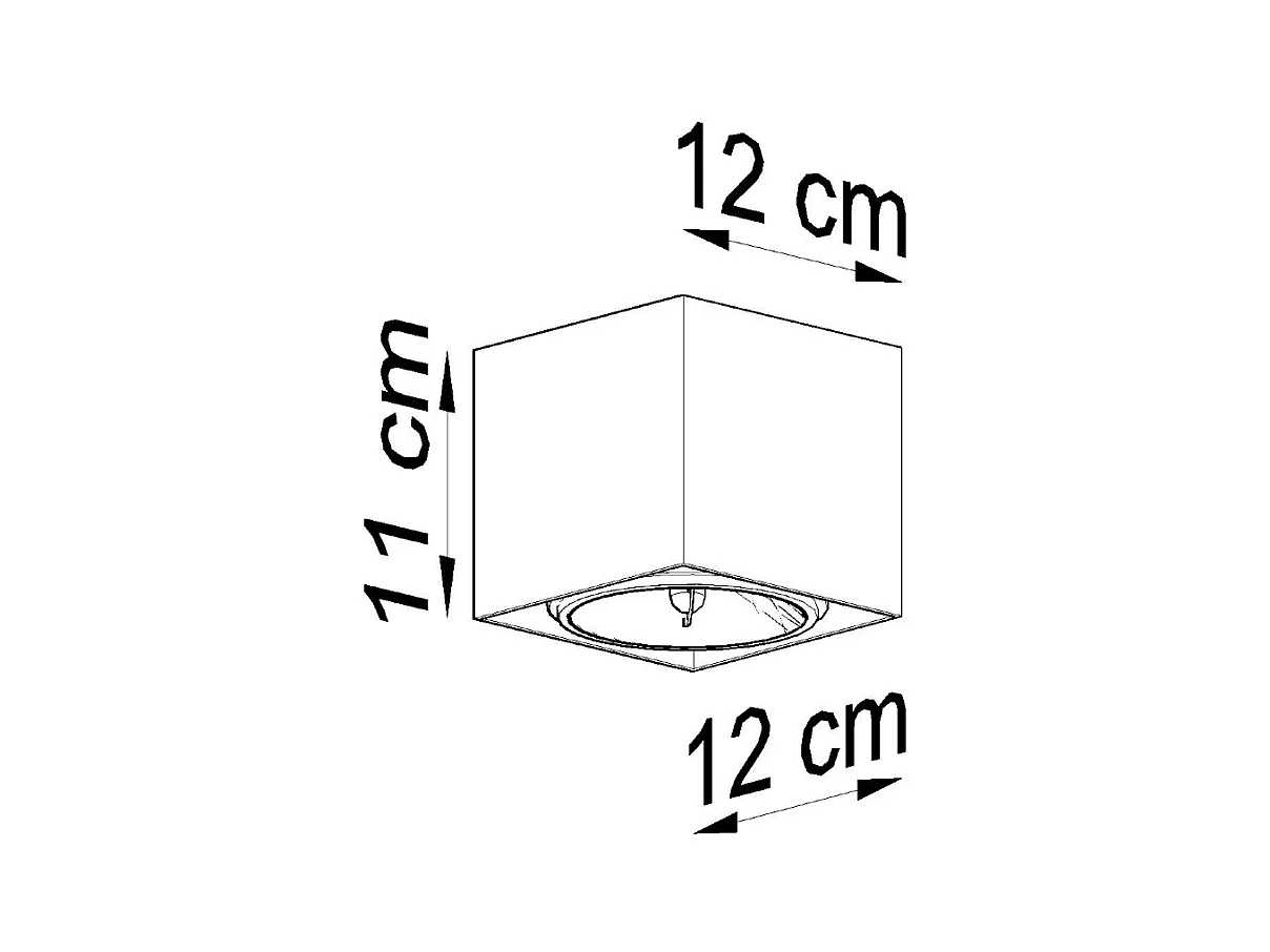 Lampade da soffitto Nexiflex moderno di alluminio - 1 sorgenti luminose 3000K - L.12 x A.11 cm - nero