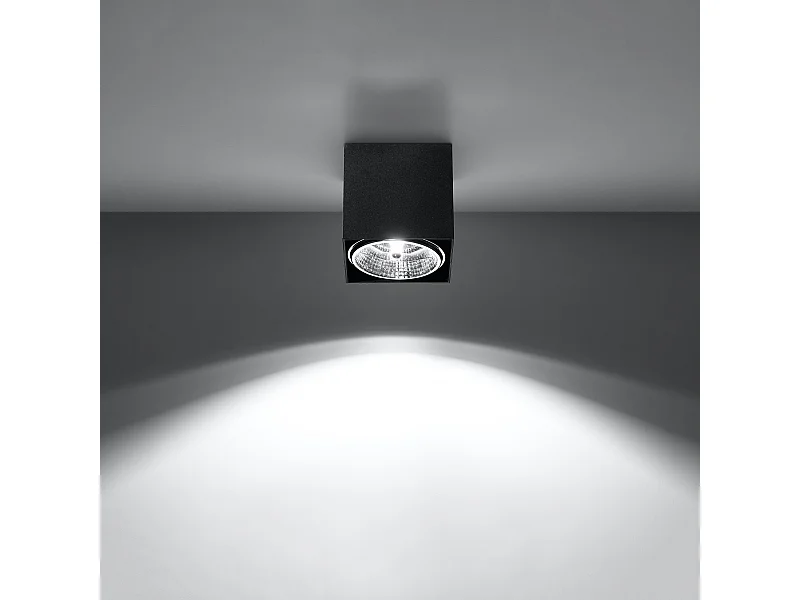 Plafonniers Nexiflex moderne en aluminium - 1 sources lumineuses 3000K - L.12 x H.11 cm - noir