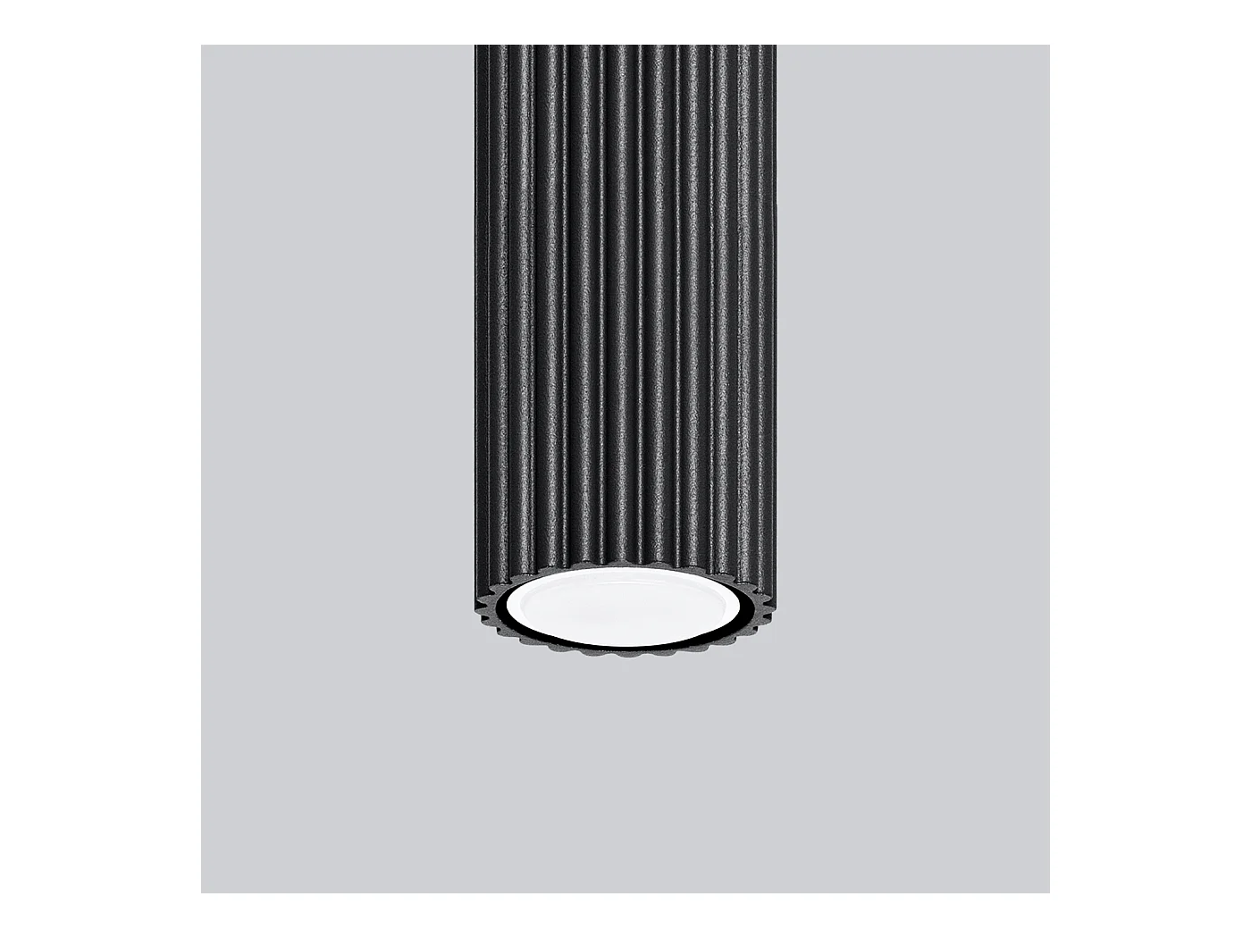 Lampada da soffitto Gloow minimalista di alluminio - 1 sorgenti luminose 3000K - L.6,5 x A.40 cm - nero