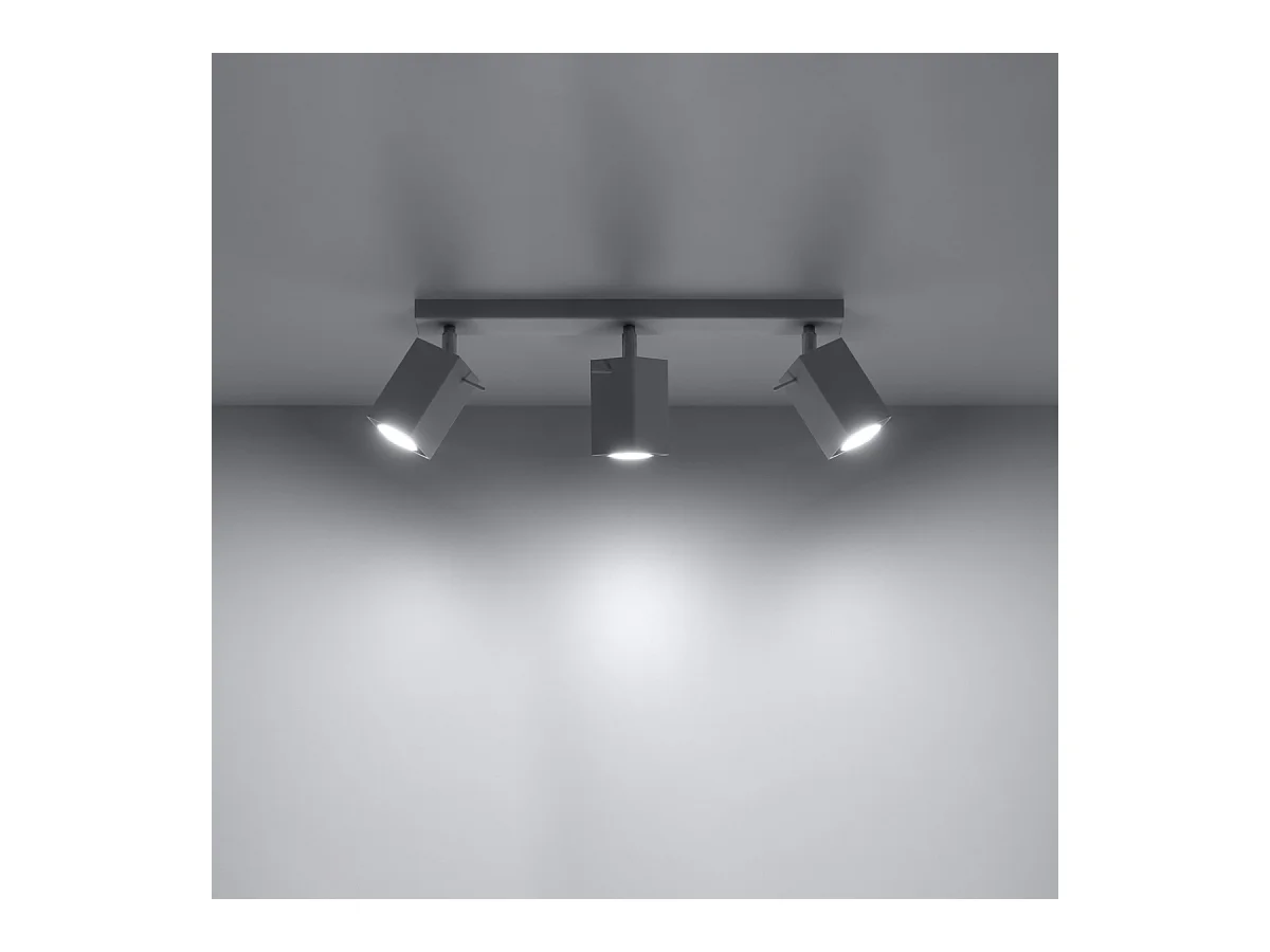 Plafonniers Briow moderne en acier - 3 sources lumineuses 4000K - L.45 x H.16 cm - blanc