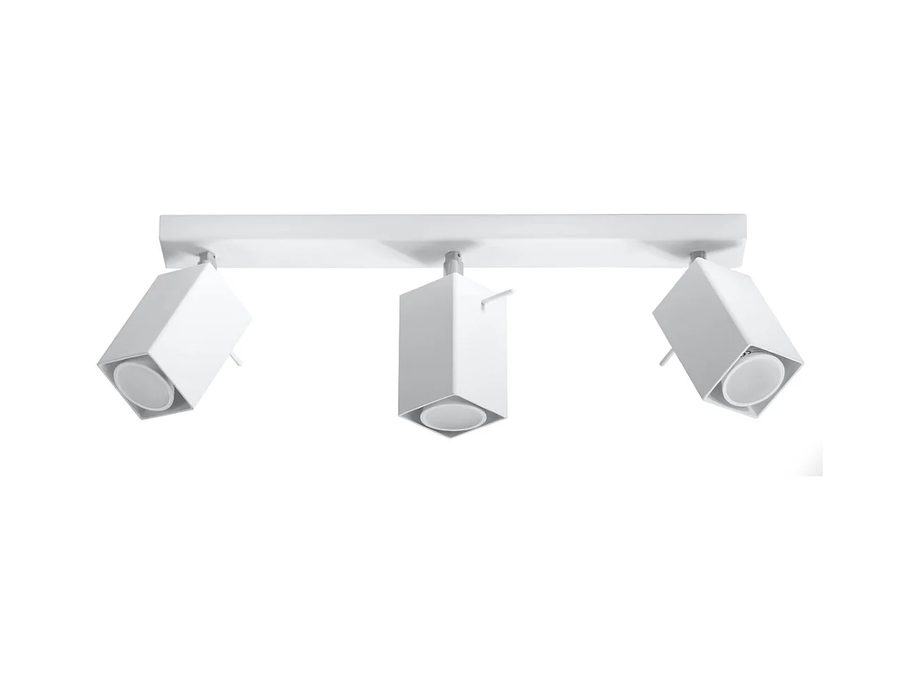 Plafonniers Briow moderne en acier - 3 sources lumineuses 4000K - L.45 x H.16 cm - blanc