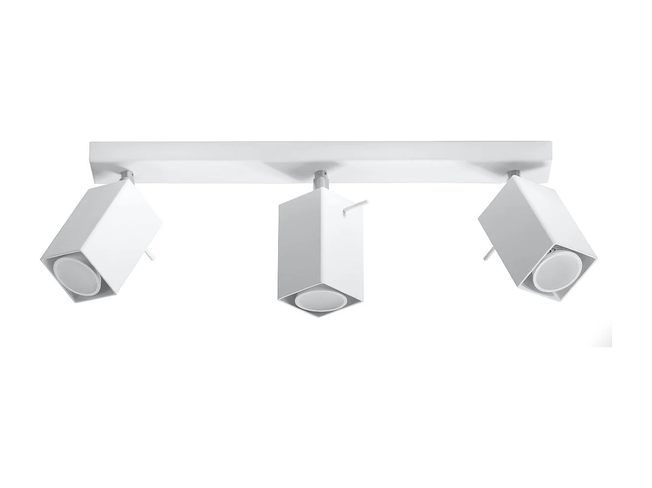 Plafonniers Briow moderne en acier - 3 sources lumineuses 4000K - L.45 x H.16 cm - blanc