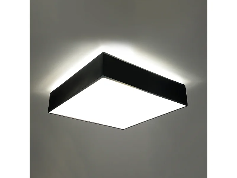 Plafony minimalistyczny Care, PVC - 4 źródło światła 3000K - L.55 x H.11 cm - czarny