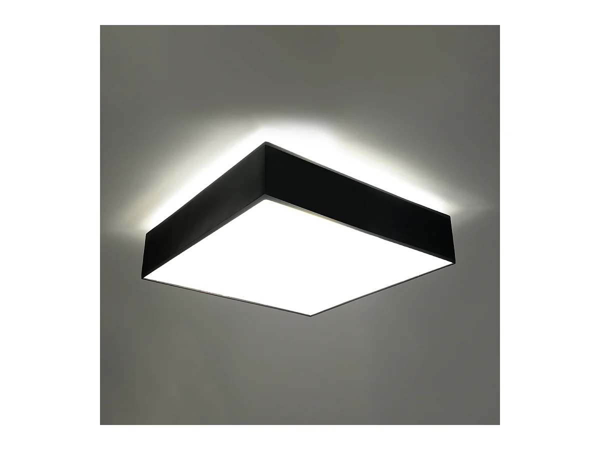 Plafony minimalistyczny Care, PVC - 4 źródło światła 3000K - L.55 x H.11 cm - czarny