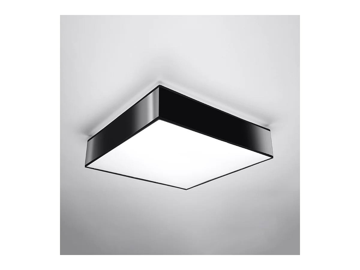 Plafony minimalistyczny Care, PVC - 4 źródło światła 3000K - L.55 x H.11 cm - czarny