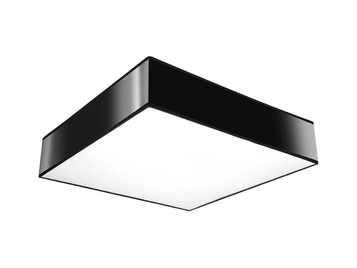 Plafony minimalistyczny Care, PVC - 4 źródło światła 3000K - L.55 x H.11 cm - czarny