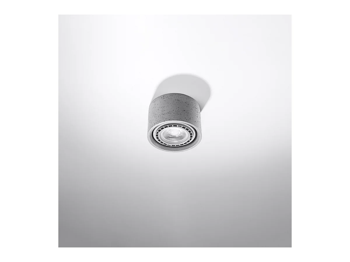 Plafonniers Blaze industriel en béton - 1 sources lumineuses 3000K - L.14 x H.9 cm - gris