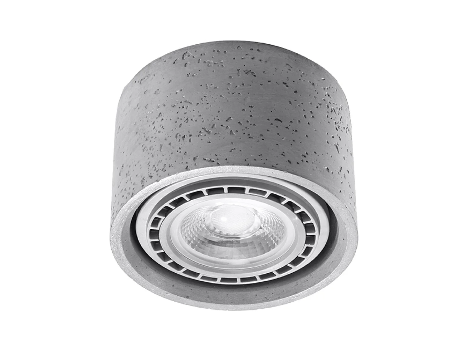 Plafonniers Blaze industriel en béton - 1 sources lumineuses 3000K - L.14 x H.9 cm - gris