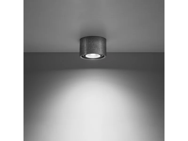 Plafonniers Blaze industriel en béton - 1 sources lumineuses 3000K - L.14 x H.9 cm - gris