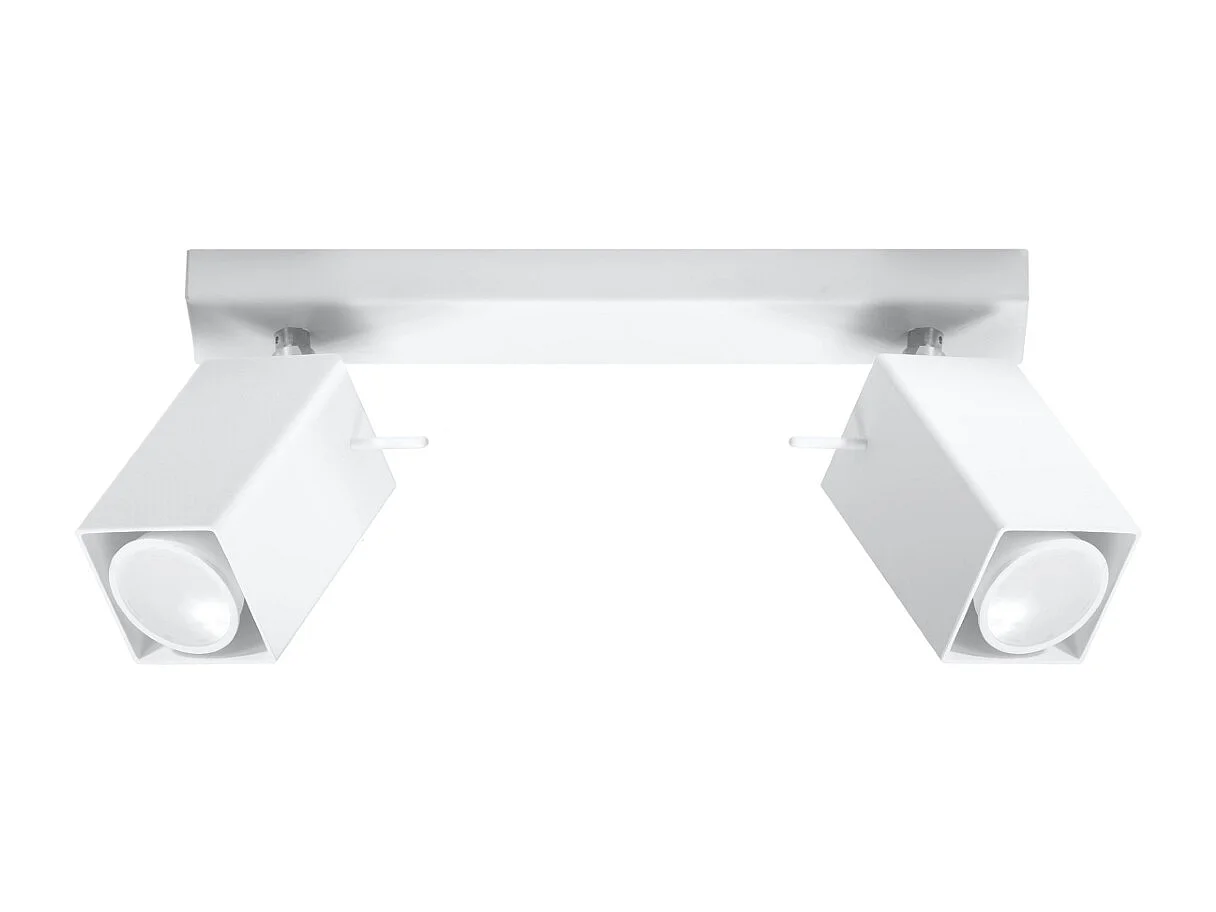 Plafonniers Briow moderne en acier - 2 sources lumineuses 4000K - L.30 x H.16 cm - blanc
